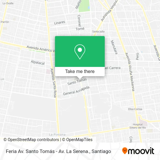 Feria Av. Santo Tomás - Av. La Serena. map
