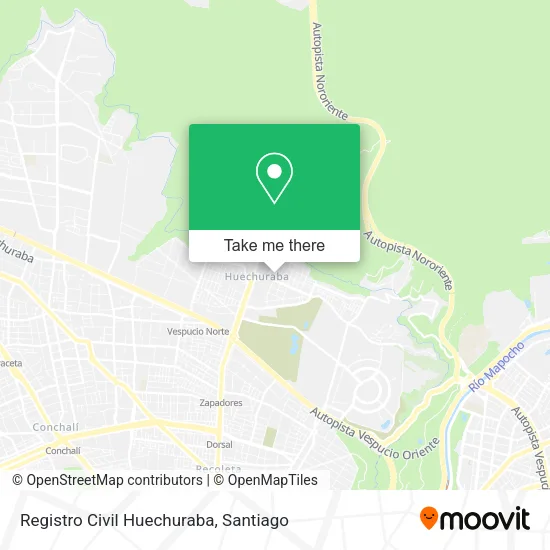 Registro Civil Huechuraba map