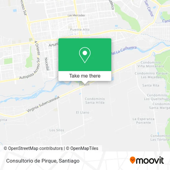 Consultorio de Pirque map