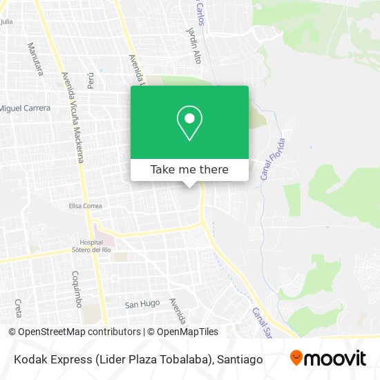 Mapa de Kodak Express (Lider Plaza Tobalaba)