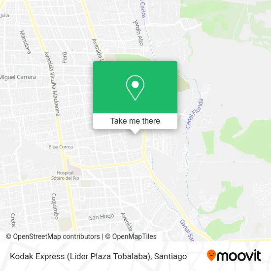 Kodak Express (Lider Plaza Tobalaba) map