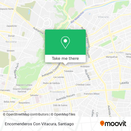 Encomenderos Con Vitacura map