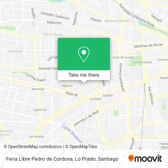 Feria Libre Pedro de Cordova, Lo Prado map