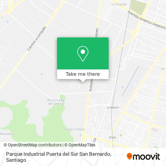 Mapa de Parque Industrial Puerta del Sur San Bernardo