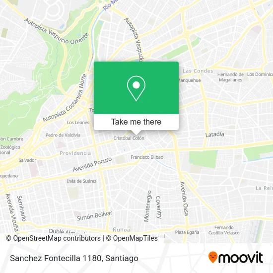 Sanchez Fontecilla 1180 map