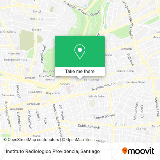 Instituto Radiologico Providencia map