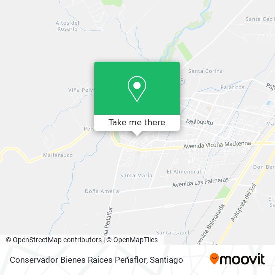 Conservador Bienes Raices Peñaflor map