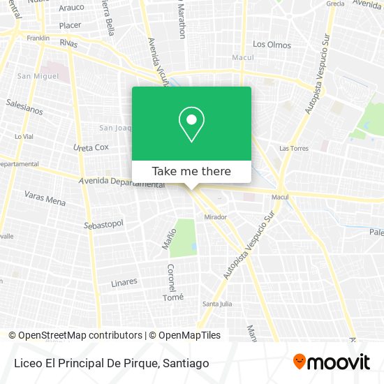 Liceo El Principal De Pirque map
