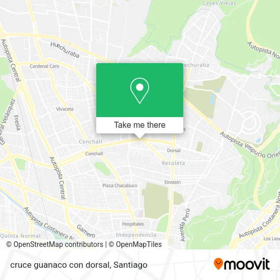 cruce guanaco con dorsal map