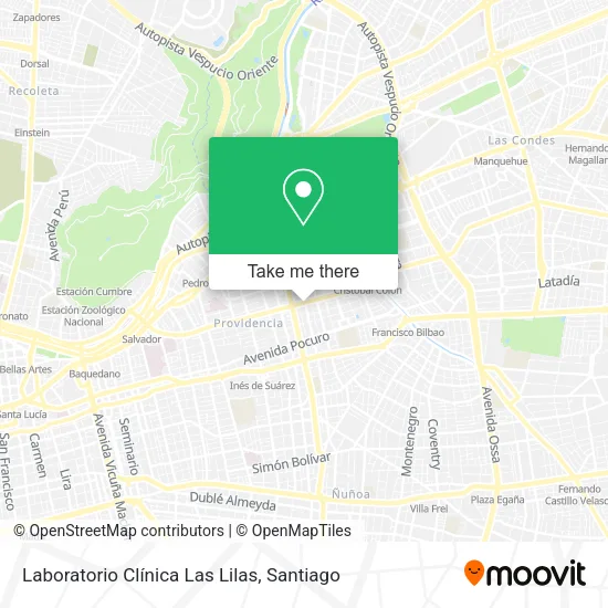 Laboratorio Clínica Las Lilas map