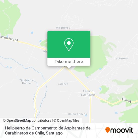 Helipuerto de Campamento de Aspirantes de Carabineros de Chile map