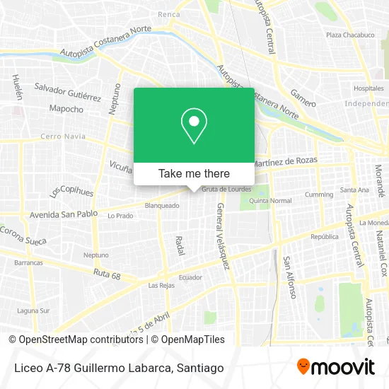 Liceo A-78 Guillermo Labarca map