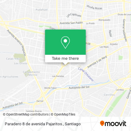 Paradero 8 de avenida Pajaritos. map