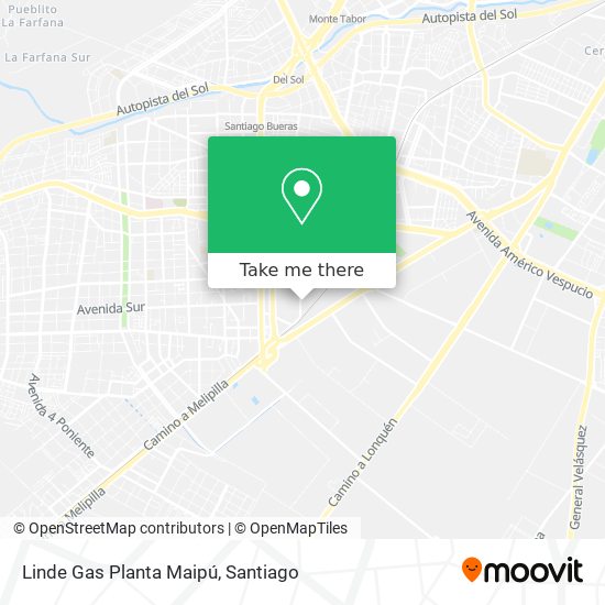 Linde Gas Planta Maipú map