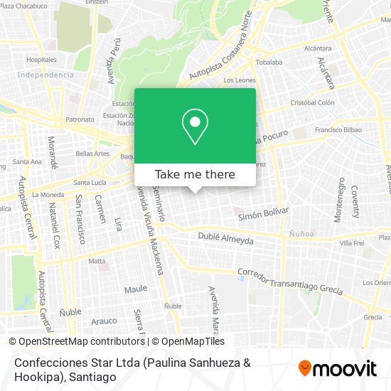 Confecciones Star Ltda (Paulina Sanhueza & Hookipa) map