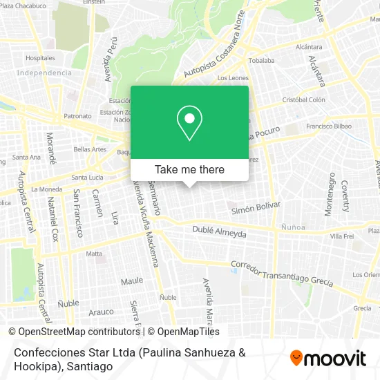 Confecciones Star Ltda (Paulina Sanhueza & Hookipa) map