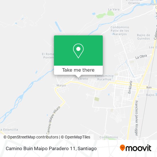 Camino Buin Maipo Paradero 11 map