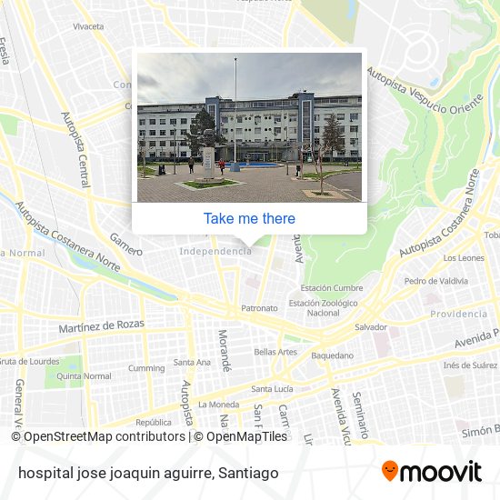 Mapa de hospital jose joaquin aguirre