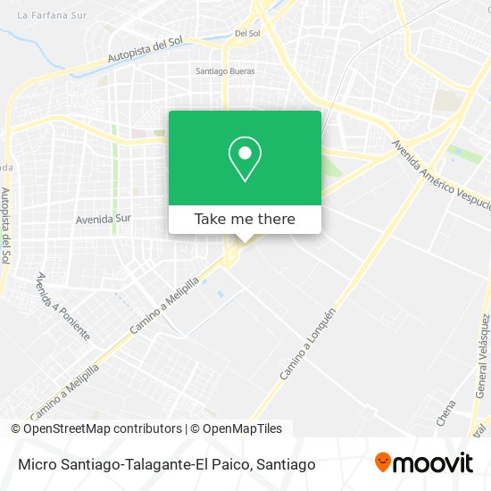 Micro Santiago-Talagante-El Paico map