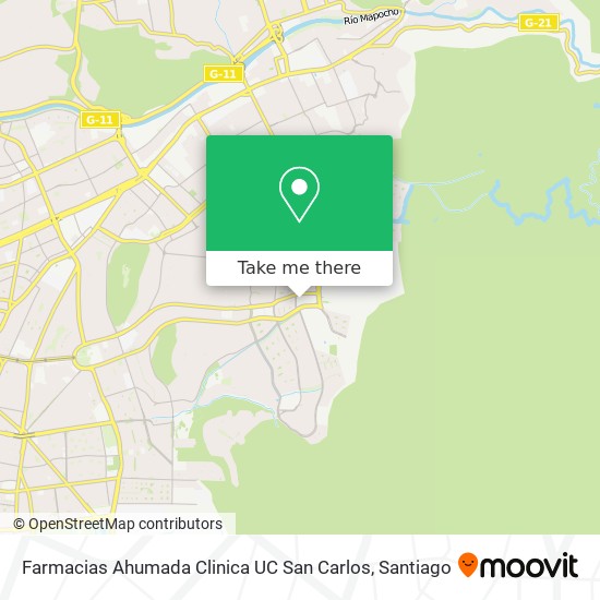 Farmacias Ahumada Clinica UC San Carlos map