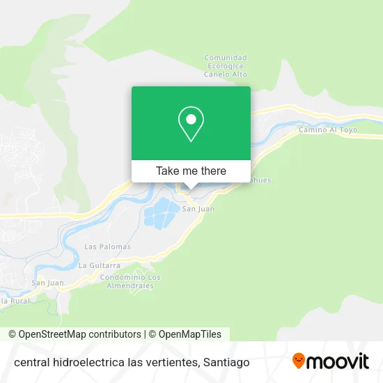 central hidroelectrica las vertientes map