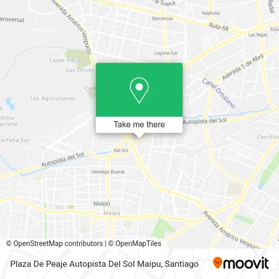 Plaza De Peaje Autopista Del Sol Maipu map