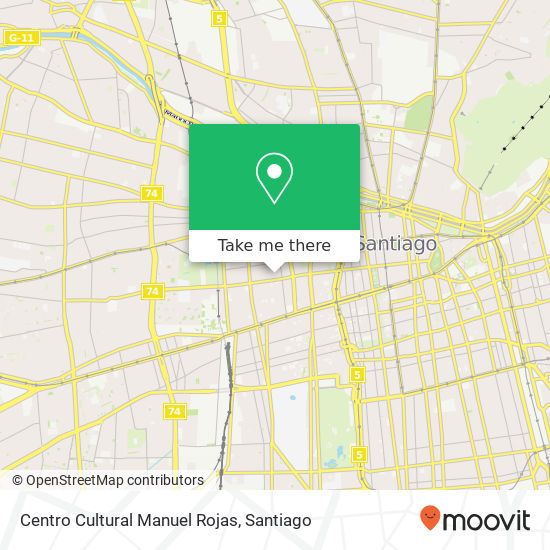 Mapa de Centro Cultural Manuel Rojas