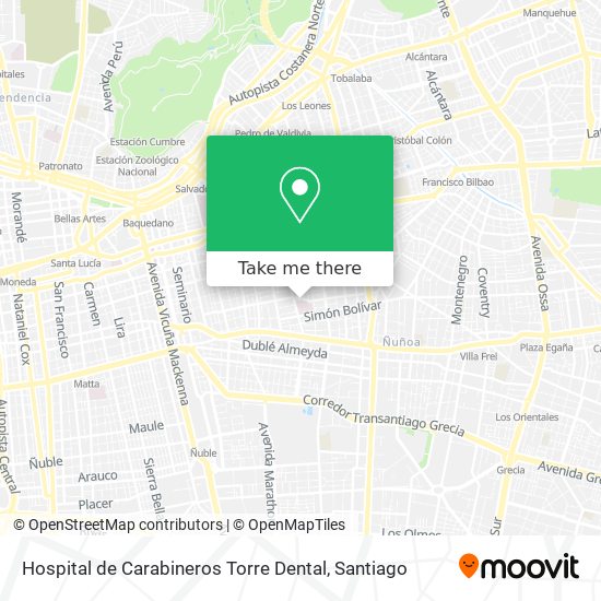 Hospital de Carabineros Torre Dental map