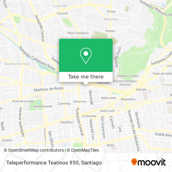 Teleperformance Teatinos 950 map