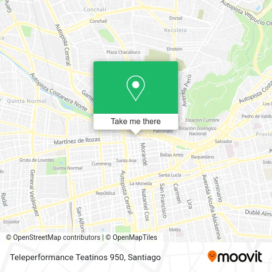 Teleperformance Teatinos 950 map