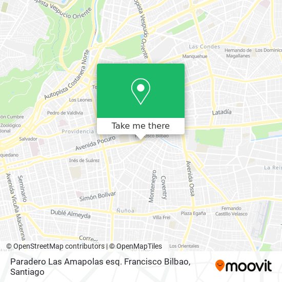 Paradero Las Amapolas esq. Francisco Bilbao map
