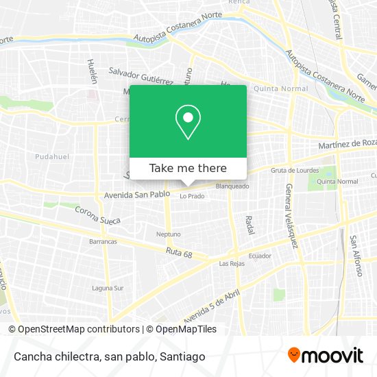 Cancha chilectra, san pablo map
