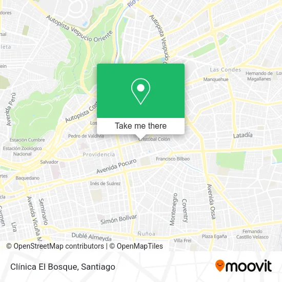 Clínica El Bosque map