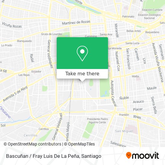 Bascuñan / Fray Luis De La Peña map