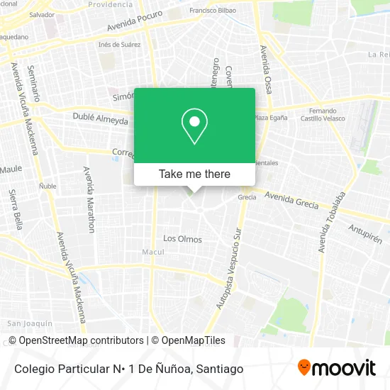 Colegio Particular N• 1 De Ñuñoa map