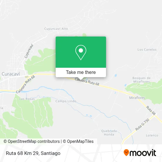 Ruta 68 Km 29 map