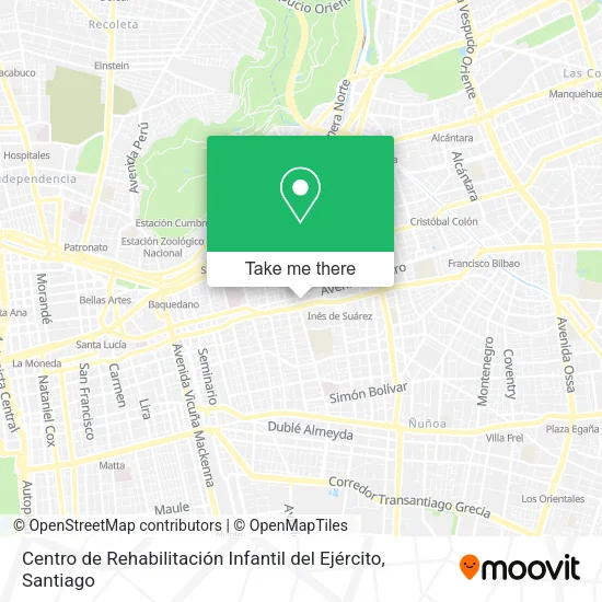 Centro de Rehabilitación Infantil del Ejército map