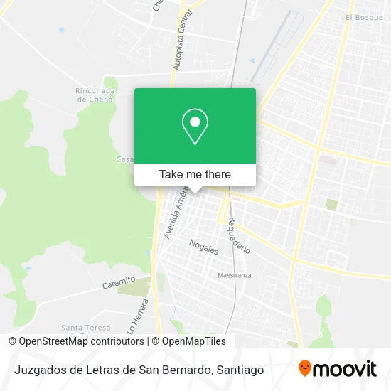 Juzgados de Letras de San Bernardo map