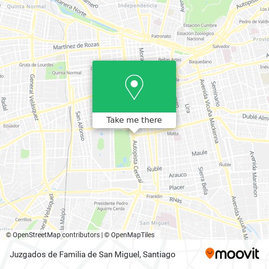 Juzgados de Familia de San Miguel map