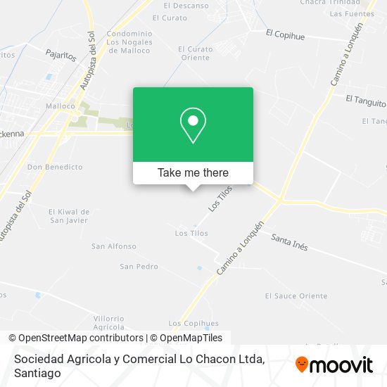 Sociedad Agricola y Comercial Lo Chacon Ltda map