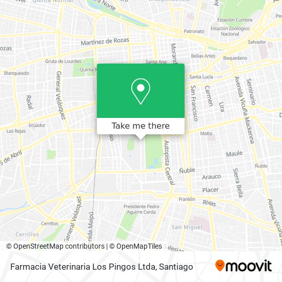 Farmacia Veterinaria Los Pingos Ltda map