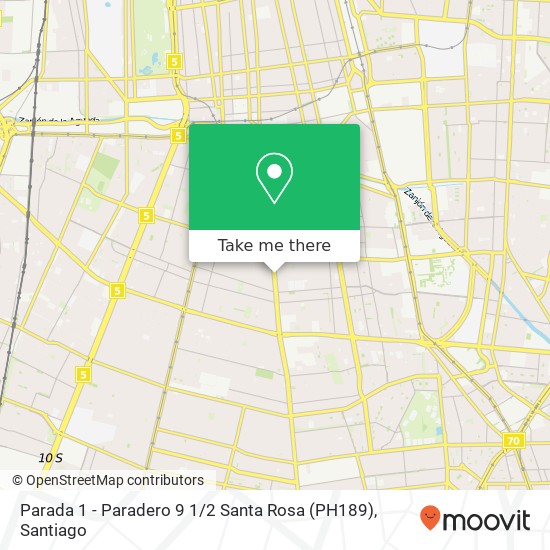 Parada 1 - Paradero 9 1 / 2 Santa Rosa (PH189) map