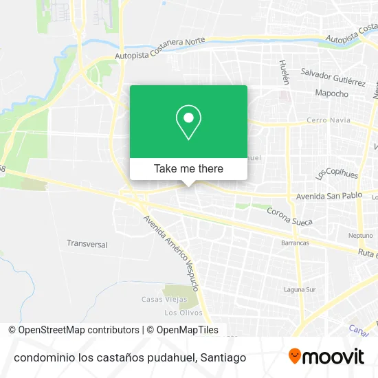 condominio los castaños pudahuel map
