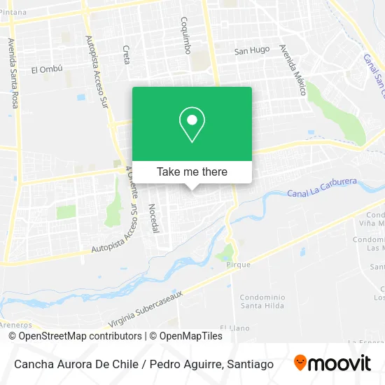 Cancha Aurora De Chile / Pedro Aguirre map