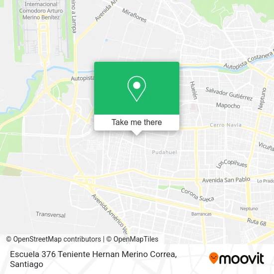 Escuela 376 Teniente Hernan Merino Correa map