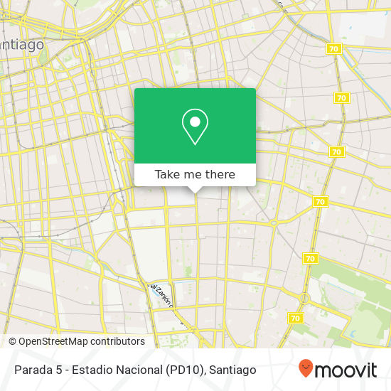 Parada 5 - Estadio Nacional (PD10) map