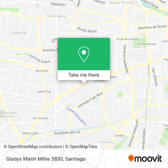Gladys Marín Millie 5830 map