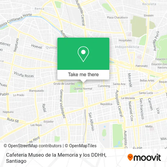 Mapa de Cafetería Museo de la Memoria y los DDHH