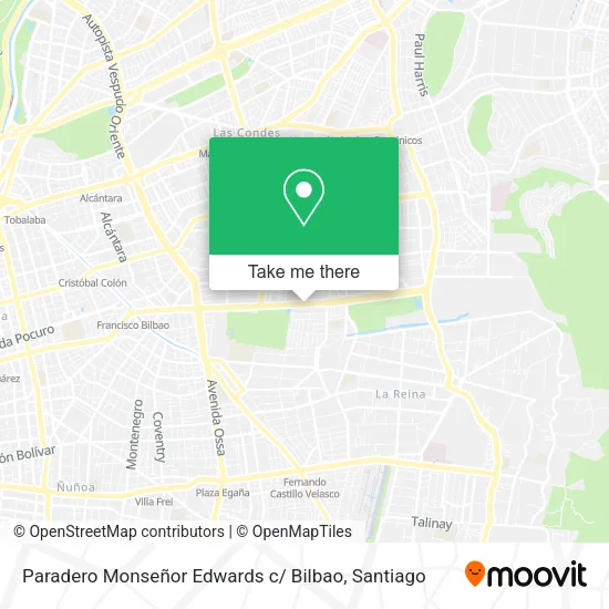 Paradero Monseñor Edwards c/ Bilbao map