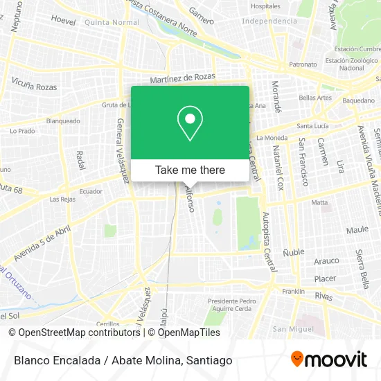 Blanco Encalada / Abate Molina map
